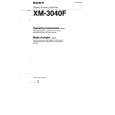 SONY XM-3040F Owners Manual SONY XM-3040F Owners Manual