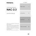INTEGRA NAC-2.3 Owners Manual INTEGRA NAC-2.3 Owners Manual