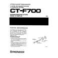 PIONEER CT-F700 Owners Manual PIONEER CT-F700 Owners Manual
