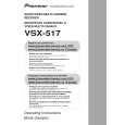 PIONEER VSX-517-K/KUCXJ Owners Manual PIONEER VSX-517-K/KUCXJ Owners Manual