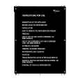WHIRLPOOL S20C FWW20-A/G Owners Manual WHIRLPOOL S20C FWW20-A/G Owners Manual