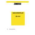 ZANUSSI ZDI4141B Owners Manual ZANUSSI ZDI4141B Owners Manual