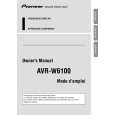 PIONEER AVRW6100 Owners Manual PIONEER AVRW6100 Owners Manual